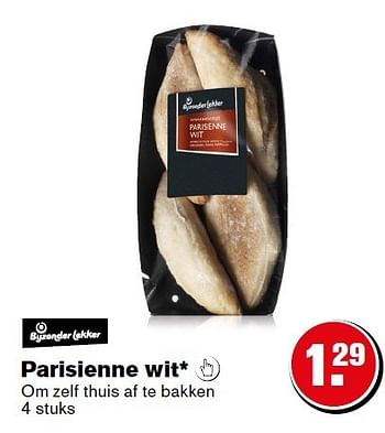 Aanbiedingen Parisienne wit om zelf thuis af te bakken - Huismerk - Hoogvliet - Geldig van 08/12/2014 tot 31/12/2014 bij Hoogvliet