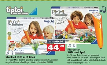 Aanbiedingen Startset stift met boek - Ravensburger - Geldig van 13/12/2014 tot 31/12/2014 bij Intertoys