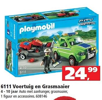 Aanbiedingen Voertuig en grasmaaier - Playmobil - Geldig van 13/12/2014 tot 31/12/2014 bij Intertoys