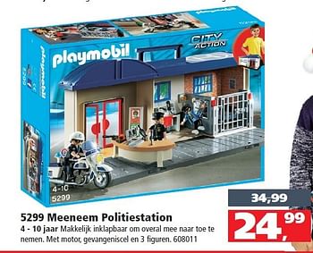Aanbiedingen Meeneem politiestation - Playmobil - Geldig van 13/12/2014 tot 31/12/2014 bij Intertoys