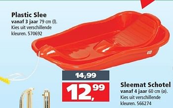 Aanbiedingen Plastic slee - Huismerk - Intertoys - Geldig van 13/12/2014 tot 31/12/2014 bij Intertoys