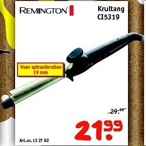 Aanbiedingen Remington krultang - Remington - Geldig van 22/12/2014 tot 31/12/2014 bij Kijkshop