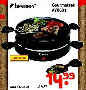 Aanbiedingen Bestron gourmetset ayx601 - Bestron - Geldig van 22/12/2014 tot 31/12/2014 bij Kijkshop