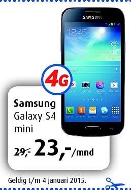 Aanbiedingen Samsung galaxy s4 mini - Samsung - Geldig van 01/12/2014 tot 04/01/2015 bij Belcompany