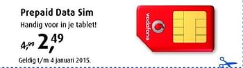 Aanbiedingen Prepaid data sim - Vodafone - Geldig van 01/12/2014 tot 04/01/2015 bij Belcompany