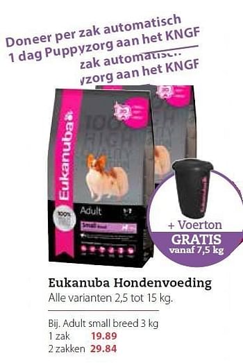 Aanbiedingen Eukanuba hondenvoeding - Eukanuba - Geldig van 15/12/2014 tot 04/01/2015 bij Boerenbond