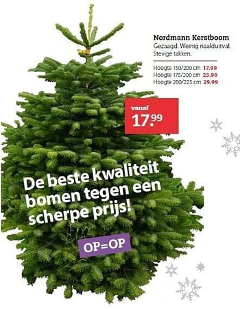 Aanbiedingen Nordmann kerstboom gezaagd. weinig naalduitval - Huismerk- Boerenbond - Geldig van 15/12/2014 tot 04/01/2015 bij Boerenbond