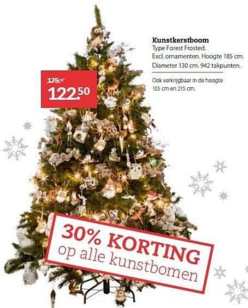 Aanbiedingen Kunstkerstboom type forest frosted - Huismerk- Boerenbond - Geldig van 15/12/2014 tot 04/01/2015 bij Boerenbond