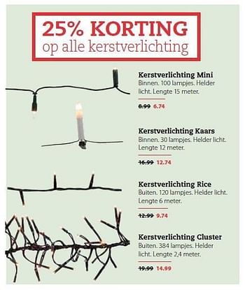 Aanbiedingen Kerstverlichting mini binnen. 100 lampjes. helder licht - Huismerk- Boerenbond - Geldig van 15/12/2014 tot 04/01/2015 bij Boerenbond
