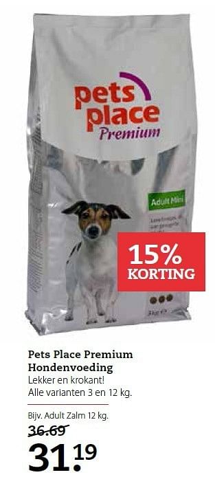 Aanbiedingen Pets place premium hondenvoeding lekker en krokant! - Petsplace - Geldig van 15/12/2014 tot 04/01/2015 bij Boerenbond