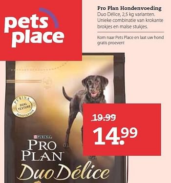 Aanbiedingen Pro plan hondenvoeding duo délice, 2,5 kg varianten - Pro Plan - Geldig van 15/12/2014 tot 04/01/2015 bij Boerenbond