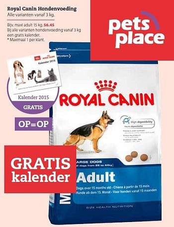Aanbiedingen Royal canin hondenvoeding - Royal Canin - Geldig van 15/12/2014 tot 04/01/2015 bij Boerenbond