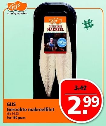 Aanbiedingen Gijs gerookte makreelfilet - Gijs - Geldig van 28/12/2014 tot 03/01/2015 bij Plus