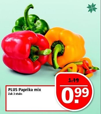 Aanbiedingen Plus paprika mix - Huismerk - Plus - Geldig van 28/12/2014 tot 03/01/2015 bij Plus