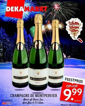 Aanbiedingen Champagne de montpervier - Champagne - Geldig van 28/12/2014 tot 03/01/2015 bij Deka Markt
