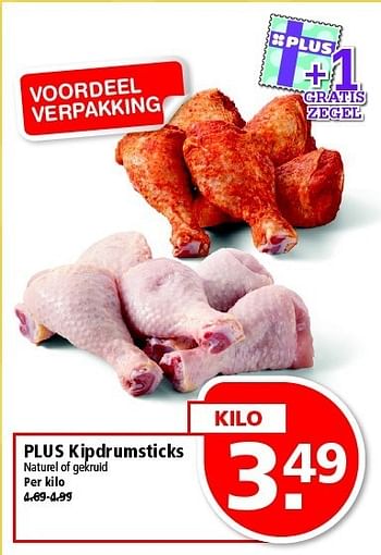 Aanbiedingen Plus kipdrumsticks naturel of gekruid - Huismerk - Plus - Geldig van 28/12/2014 tot 03/01/2015 bij Plus
