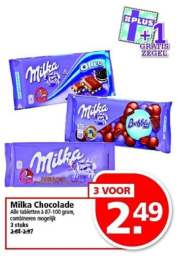 Aanbiedingen Milka chocolade - Milka - Geldig van 28/12/2014 tot 03/01/2015 bij Plus