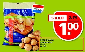 Aanbiedingen Plus kruimige aardappelen - Huismerk - Plus - Geldig van 28/12/2014 tot 03/01/2015 bij Plus