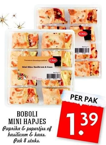 Aanbiedingen Boboli mini hapjes paprika + pepertjes of basilicum + kaas - Boboli - Geldig van 28/12/2014 tot 03/01/2015 bij Deka Markt