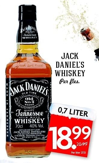 Aanbiedingen Jack daniel`s whiskey - Jack Daniel's - Geldig van 28/12/2014 tot 03/01/2015 bij Deka Markt