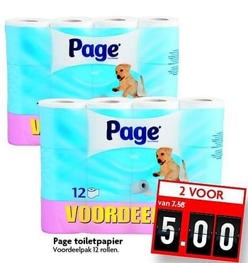 Aanbiedingen Page toiletpapier - Page - Geldig van 28/12/2014 tot 03/01/2015 bij Deka Markt