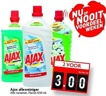 Aanbiedingen Ajax allesreiniger - Ajax - Geldig van 28/12/2014 tot 03/01/2015 bij Deka Markt