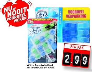 Aanbiedingen Witte reus toiletblok - Witte reus - Geldig van 28/12/2014 tot 03/01/2015 bij Deka Markt