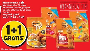 Aanbiedingen Mora snacks mini frikandellen - Mora - Geldig van 27/12/2014 tot 01/01/2015 bij Hoogvliet
