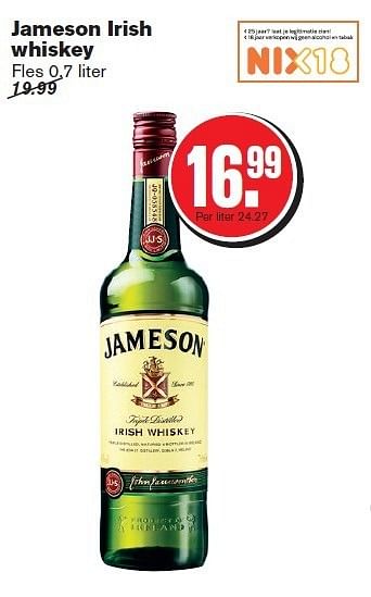 Aanbiedingen Jameson irish whiskey - Jameson - Geldig van 27/12/2014 tot 01/01/2015 bij Hoogvliet