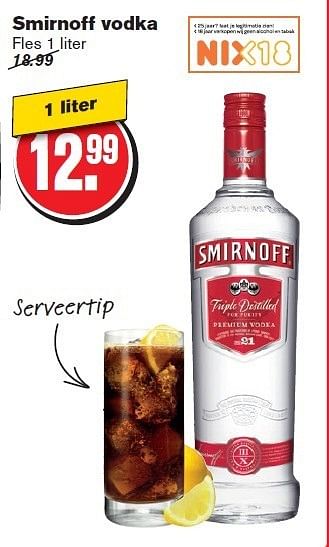 Aanbiedingen Smirnoff vodka - Smirnoff - Geldig van 27/12/2014 tot 01/01/2015 bij Hoogvliet