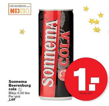 Aanbiedingen Sonnema beerenburg cola  - Sonnema - Geldig van 27/12/2014 tot 01/01/2015 bij Hoogvliet