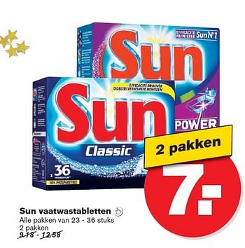 Aanbiedingen Sun vaatwastabletten - Sun - Geldig van 27/12/2014 tot 01/01/2015 bij Hoogvliet