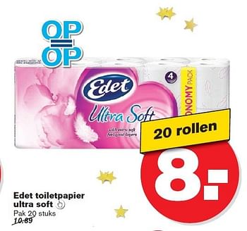 Aanbiedingen Edet toiletpapier ultra soft - Edet - Geldig van 27/12/2014 tot 01/01/2015 bij Hoogvliet