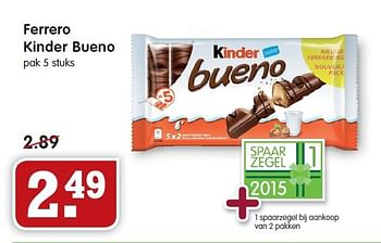 Aanbiedingen Ferrero kinder bueno - Ferrero - Geldig van 28/12/2014 tot 03/01/2015 bij Em-té