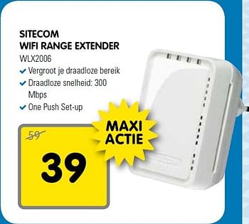 Aanbiedingen Sitecom wifi range extender - Sitecom - Geldig van 27/12/2014 tot 04/01/2015 bij Maxwell