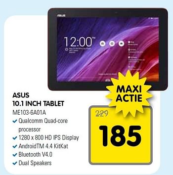 Aanbiedingen Asus 10.1 inch tablet - Asus - Geldig van 27/12/2014 tot 04/01/2015 bij Maxwell