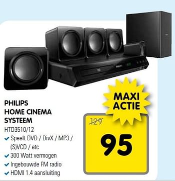 Aanbiedingen Philips home cinema systeem - Philips - Geldig van 27/12/2014 tot 04/01/2015 bij Maxwell
