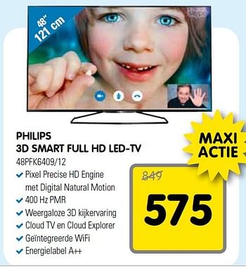 Aanbiedingen Philips 3d smart full hd led-tv - Philips - Geldig van 27/12/2014 tot 04/01/2015 bij Maxwell