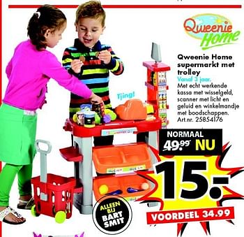 Aanbiedingen Qweenie home supermarkt met trolley - Qweenie - Geldig van 27/12/2014 tot 11/01/2015 bij Bart Smit