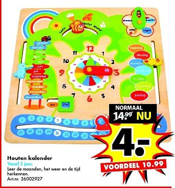Aanbiedingen Houten kalender - Huismerk - Bart Smit - Geldig van 27/12/2014 tot 11/01/2015 bij Bart Smit