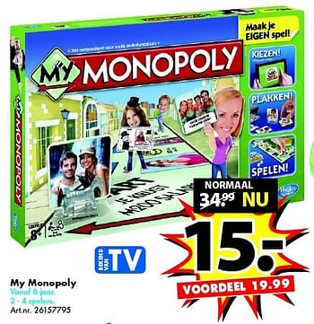 Aanbiedingen My monopoly - Huismerk - Bart Smit - Geldig van 27/12/2014 tot 11/01/2015 bij Bart Smit