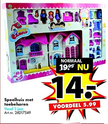 Aanbiedingen Speelhuis met toebehoren - Huismerk - Bart Smit - Geldig van 27/12/2014 tot 11/01/2015 bij Bart Smit