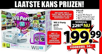 Aanbiedingen Wii u party pack - Nintendo - Geldig van 27/12/2014 tot 11/01/2015 bij Bart Smit
