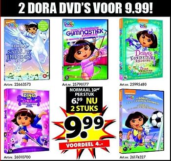 Aanbiedingen 2 dora dvd`s voor 9.99! - Dora - Geldig van 27/12/2014 tot 11/01/2015 bij Bart Smit