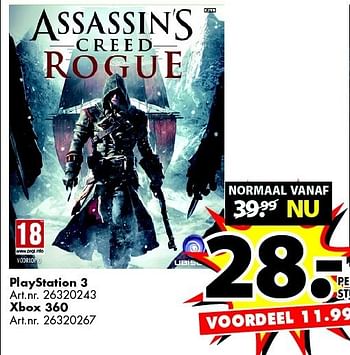 Aanbiedingen Assassins creed rogue - Ubisoft - Geldig van 27/12/2014 tot 11/01/2015 bij Bart Smit