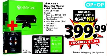 Aanbiedingen Xbox one + halo: the master chief collection - Microsoft Game Studios - Geldig van 27/12/2014 tot 11/01/2015 bij Bart Smit