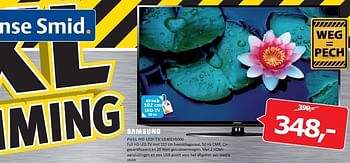 Aanbiedingen Samsung full hd led-tv met 102 cm beelddiagonaal - Samsung - Geldig van 29/12/2014 tot 04/01/2015 bij De Harense Smid