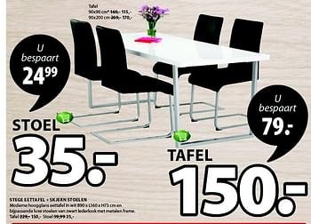 Aanbiedingen Stege eettafel + skjern stoelen - Huismerk - Jysk - Geldig van 25/12/2014 tot 11/01/2015 bij Jysk