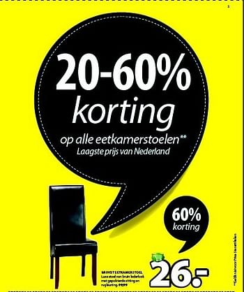 Aanbiedingen Brovst eetkamerstoel luxe stoel van bruin lederlook - Huismerk - Jysk - Geldig van 25/12/2014 tot 11/01/2015 bij Jysk