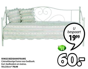 Aanbiedingen Ringe bedbankframe crèmekleurige frame voor bedbank - Huismerk - Jysk - Geldig van 25/12/2014 tot 11/01/2015 bij Jysk